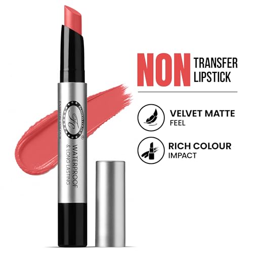 Image of Fashion Colour Colorful Non-Transfer Lipstick 2g | Waterproof, Smudge Proof & Long Lasting Matte Lipstick for Women | Highly Pigmented Lip Color | Lightweight Comfortable Wear | Available in 34 Shades (Tulle Pink)