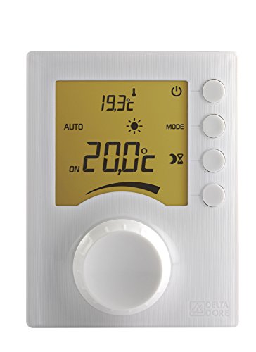 Delta Dore Thermostat sans fil à molette Tybox 33 pour chaudière et pompe à chaleur. Gestion du chauffage - 6053002 Taille Unique Blanc