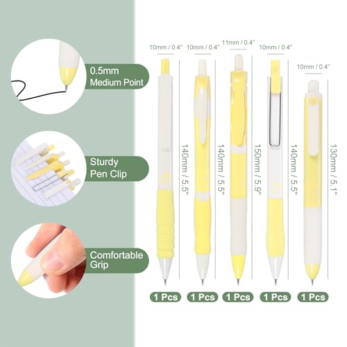 M&G Bolígrafos Gel 0.5 mm, Pack x5 Tinta Negra Retráctil miniatura 2