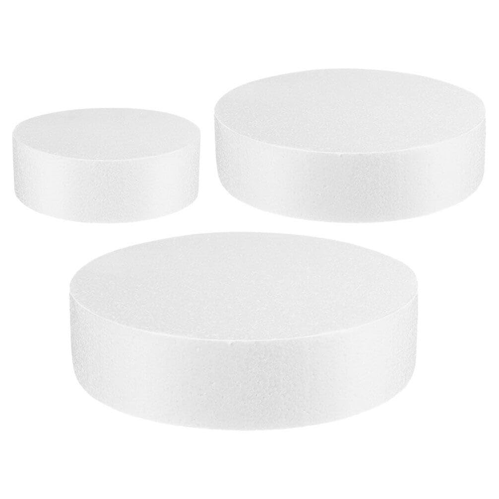 3pcs Cake Dummies Baking Practice Decorating Props Wedding Baby Shower Birthday Displays Sizes Included