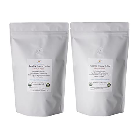 Purelife Enema Coffee- Medium Organic "Air Roasted" - 2 lbs - Lab Tested - Mold, Fungus and Mycotoxin Free - Specialty Grade Accepted By Gerson Institute- Buy 2 & Save! Cover