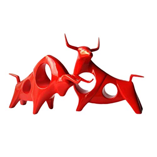 Garneck 2pcs Bull Figurines Bull Statues Wedding Birthday Gifts Ceramic Animal Ornaments