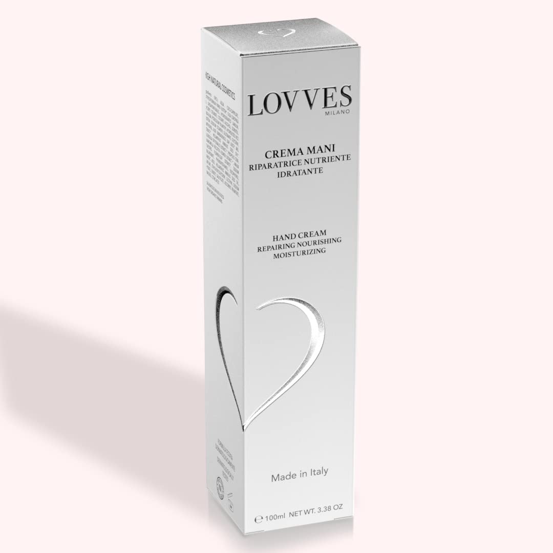 LOVVES Crema de Manos, Alta Cosmética Natural, Efecto Lifting, Nutritiva Hidratante Reparadora, Tratamiento Anti-Edad, Conserva el Aspecto Joven de las Manos. Formato 100ml