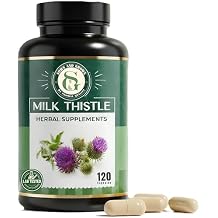 Milk Thistle Supplement 250mg- Liver Detox & Support 120 Vegan Capsules