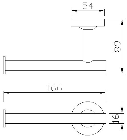 VELMA Toilettenpapierhalter – Hochglanz Verchromt, Aus Messing, 166x89x54 Mm