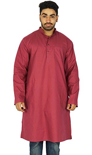 Étnico Diseñador De Ropa De Algodón Indio Hombres Sólida Tradicional De Kurta Cover