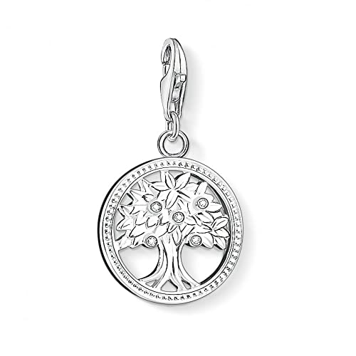 Thomas Sabo Dam berlock livsträd berlock klubb 925 sterlingsilver 1303-051-14, Sterlingsilver, Kubisk zirkonia