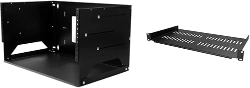 Miniatura 3 de StarTech.com Rack de red de marco abierto de 4U con estante integrado, profundidad ajustable de 2 postes (12 a 18 pulgadas), 75.2 libras