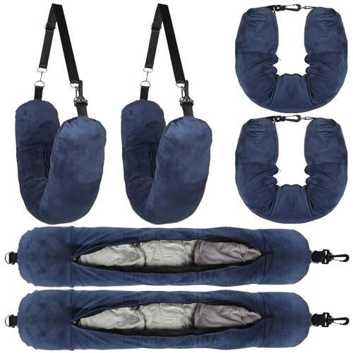 2pcs Cuscino da Viaggio Riempibile con Vestiti | Borsa Cuscino da Viaggio | Gadget Viaggio Accessori Utili, Cuscino Aereo Viaggio, Accessori Viaggio Aereo, Cuscino Collo Viaggio (Senza Riempitivo)