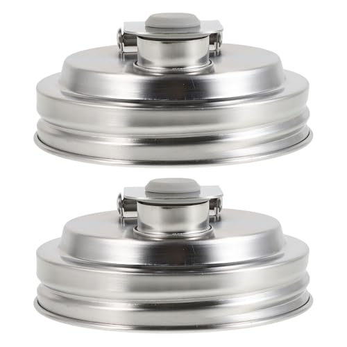 Tapa de acero inoxidable para tarro PRETYZOOM con vertedor para bebidas 2