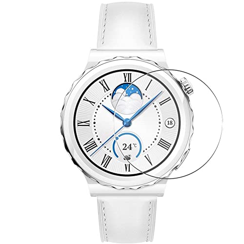 Puccy 3 Pack Tempered Glass Screen Protector, compatible with HUAWEI WATCH GT3 PRO 43mm Smart Watch smartwatch Protectors Guard