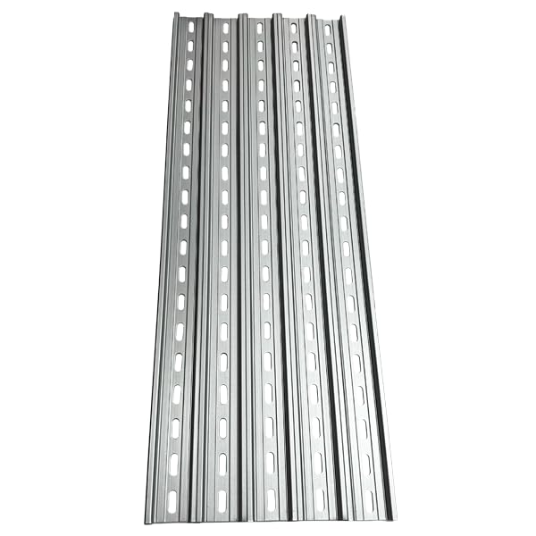 International Connector T&G 5 Pieces DIN Rail Slotted Aluminum RoHS 35mm Wide 7.5mm High (19")