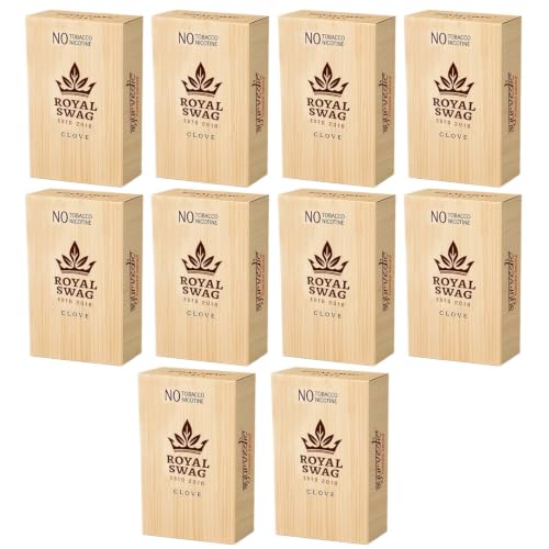 Image of ROYAL SWAG Clove Flavoured Ayurvedic Wellness Sticks 100 Sticks King Size Herbal Wellness Sticks 100% No Nicotine No Tobacco Non Addictive Herbal Alternative