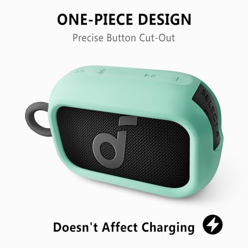 Image of Geiomoo Silicone Case for Anker Soundcore Select 4 Go Speaker, Protective Portable Scratch Shock Resistant Cover (Luminous Green)
