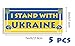5 Pack 7 Inch Long I Stand with Ukraine Sticker, Ukrainian Flag Color Waterproof Bumper Sticker. Support Ukraine Decal Pray for Ukraine Stickers Decal, Car Bumper Sticker