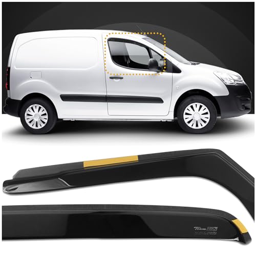 HEKO - Compatibles avec Peugeot Partner 2008-2018 Déflecteurs de Vitres Latérales ; Déflecteurs Latéraux ; Avant ; Deux Pièces ; Déflecteurs de Pluie ,...