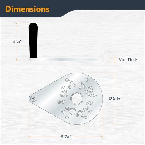 Image of POWERTEC Offset Base Plate for Trim Routers Edge Profile Tool - Fits Listed Models of Bosch, DeWalt, Makita, Porter-Cable, Ryobi, Milwaukee, Ridgid - Clear Acrylic Sub Base w /Handle & Screws (72146)