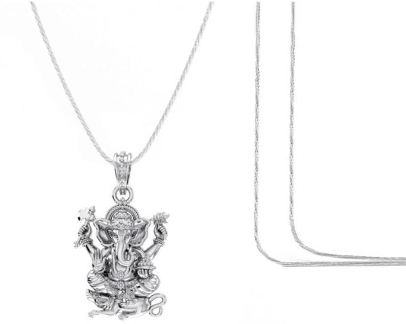 Pendentif en argent sterling anti-ternissement de Ganesha contre les bijoux fragiles