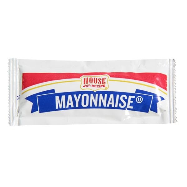House Recipe Mayonnaise Packets – 500 Count, 9g Each, Portion Control