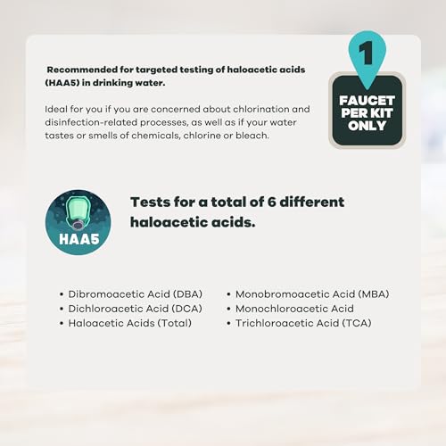 Image of Tap Score Haloacetic Acids in Water Test Kit | Specialized EPA Certified Drinking Water Labs | #1 Best Home Water Test 2021-24 NYT Wirecutter | 100% Unbiased