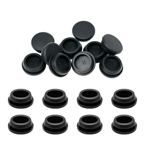 Image of 10PCS 22mm Black Hole Plug Rubber Plugs for Holes, 7 /8inch Screw Hole Plugs DD044-22B