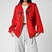 Bwaydeg Girls Zip Up Hoodies Cute Big Bow Graphic Y2K Preppy Hooded Jackets Long Sleeve Loose Fit Casual Fashion Outerwear 9-10 Years Red