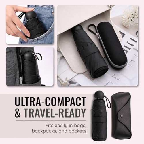 Image of Umbrella, UV Big Size Umbrella for Sun Protection Rain Windproof Strong Large 3 Fold For Men Women Kids Boys Girls Perfect & Stylish Windproof & Compact