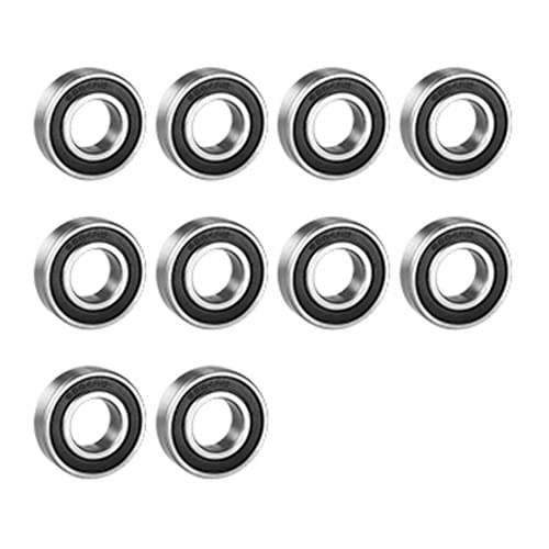 Deep Groove Ball Bearing 6004RS Single Sealed, 20mm x 42mm x 12mm Chrome Steel Bearings, 10pcs