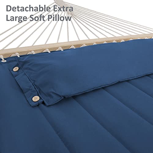 Image of SUNCREAT Extra Large Hammocks for Outside, Heavy Duty Hammocks with Stands Included, Navy