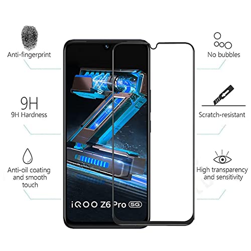 Image of ZARALA Tempered Glass Screen Protector Compatible with iQOO Z6 Pro 5G with Edge to Edge Coverage and Easy Installation kit
