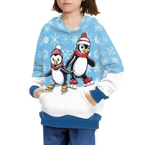 Boys/Girls Hoodies with Pockets Long Sleeve Pullover Sweatshirt Fall Loose Hooded Jacket Tops for Kid 6-164