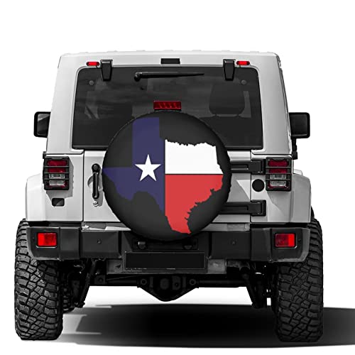 Image of Texas Flag Spare Tire Cover Dust-Proof Wheel Tire Cover Fit Trailer, RV, SUV and Many Vehicle (14, 15, 16, 17 Inch)