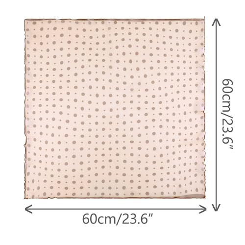 Women Polka Dots Chiffon Small Square Scarf, 1950s Retro Lightweight Soft Sheer Ruffle Scarves Neckerchief3