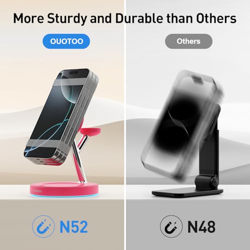 2025 3 in 1 Charging Station Compatible with Mag-Safe Charger Wireless Charger S - Photo 32 sur 37