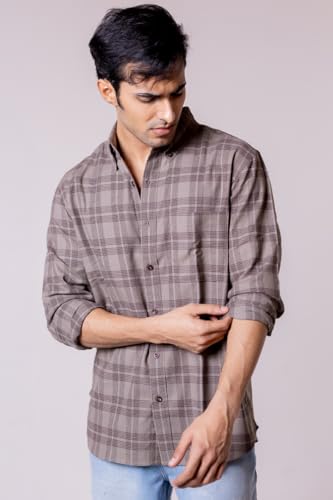 Image of Men's Regular Fit Reversible Checkered Shirt