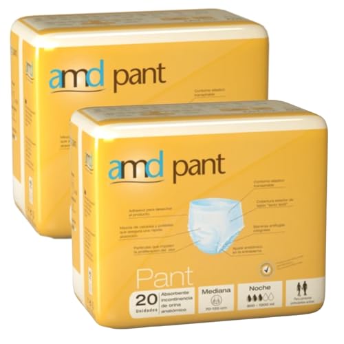 Pañales Adulto Pack 40 Uds. Braga Pañal Adulto. Braga Pañal Desechables. Pañales para Adultos Absorción Extra. Desechables (Talla M (Cintura 70-120cm))