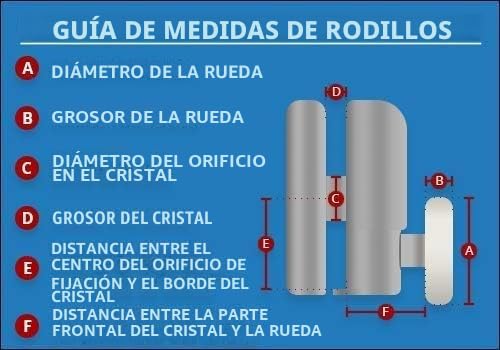 Miniatura 6 de Rodamientos Corredores Para Mampara De Ducha, De Acero Inoxidable, Sistema Doble Juego De 4, Superior E Inferior