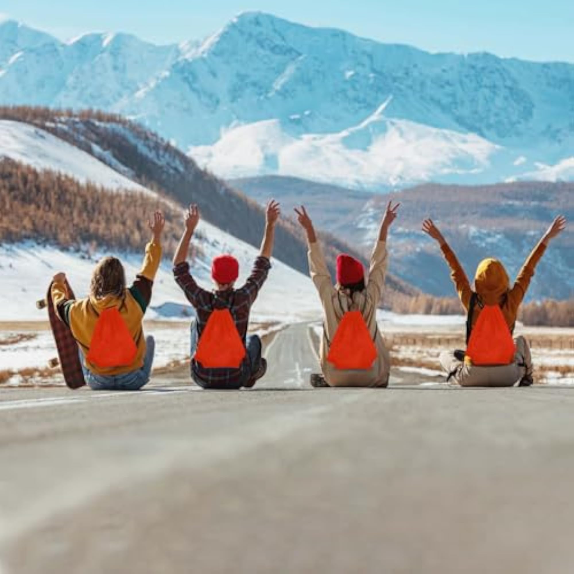 Drawstring Backpack Bags for Yoga and Outdoor Sports