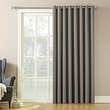 Sun Zero Barrow Extra-Wide Energy Efficient Sliding Patio Door Curtain Panel with Pull Wand, 100