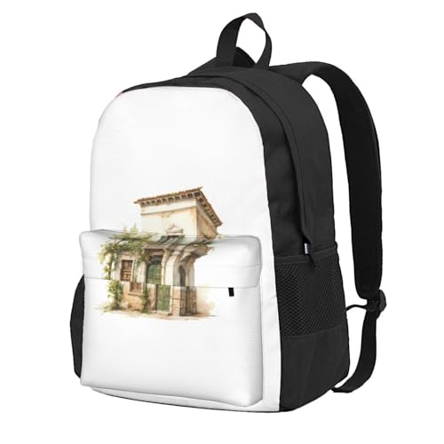 Sac à dos navetteurs bâtiment antique imperméable léger adulte sac aventuriers de plein air