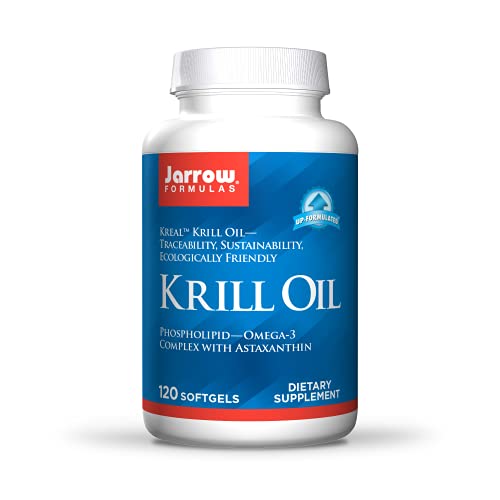 Jarrow Formulas Jarrow Formulas Krill Oil, Supports Brain, Memory, Energy, Cardiovascular Health, 120 Softgels