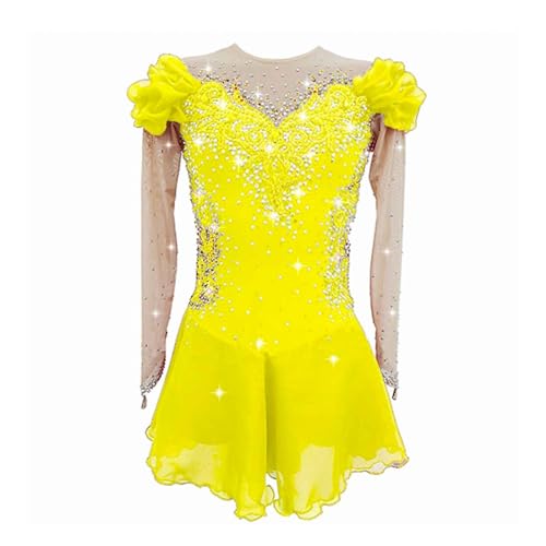 [Kmarouse] �����p�t�B�M���A�X�P�[�g�h���X ���� �A�C�X�X�P�[�g�h���X ���K�p �g���[�j���O�p �L���L���P���ߑ�(Yellow,S)