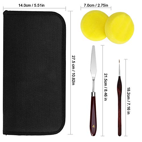 Paint Brush Set, Emooqi Set Of 20 Pcs Acrylic Paint Brushes, Soft, Smooth Nylon Professional Artist Brush With Pop-Up Carry Case, Palette Knife, For Acrylic, Watercolor, Gouache, Christmas Decoration #TOP7