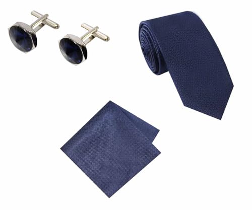 Image of TIE STUDIO Men's Necktie Pocket Square & Cufflinks