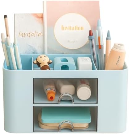 Organizador de Mesa Com Gavetas – Porta-Canetas e Acessórios para...