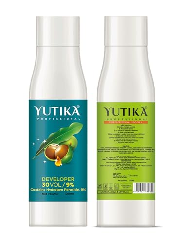 Image of Yuthika Professional Blonder Powder 250gm with Hair Color Developer 30 Volume (9%) 500ml