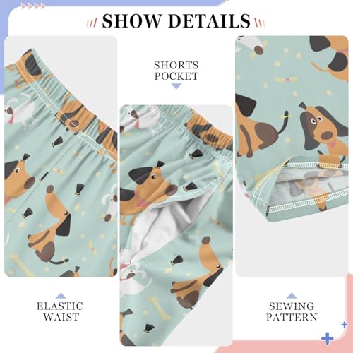 ZZKKO Cute Fun Puppies Dog Boys Pants for Kids Jogger Pants with Pockets S-XL4