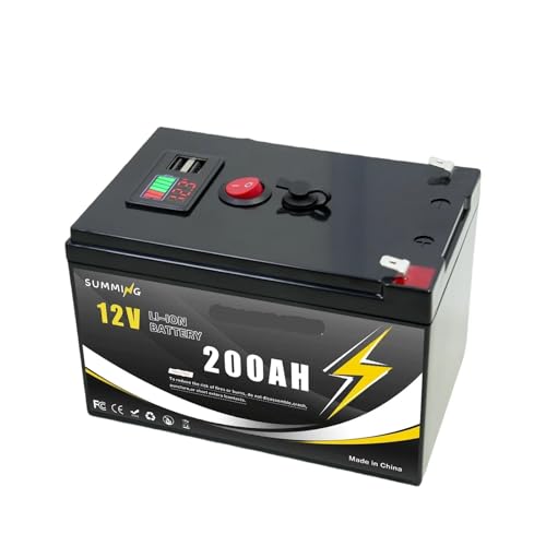 Batteria al litio a ciclo profondo da 12 V 200 Ah for applicazioni off-grid, energia solare, ecoscandaglio, illuminazione, ruote motrici BMS integrato