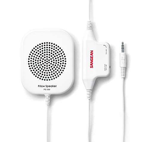 Image of Sangean PS-300 Pillow Speaker with In-line Volume Control and Amplifier (White)