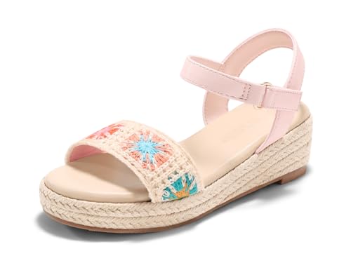 Coutgo Crochet Espadrille Wedge Sandals